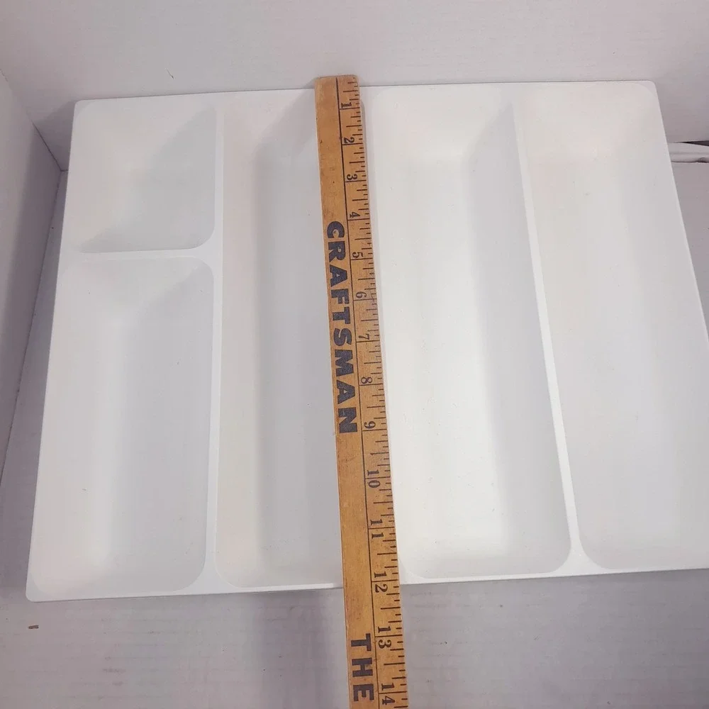IKEA VARIERA Kitchen Utensil Flatware Tray‎ white Plastic Silverware organizer